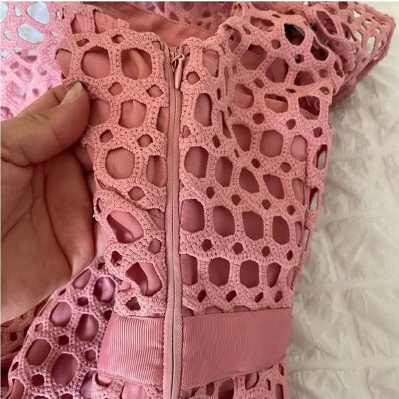 Self portrait asymmetric pink frill flutter ruffle mini dress - Picture 14 of 16